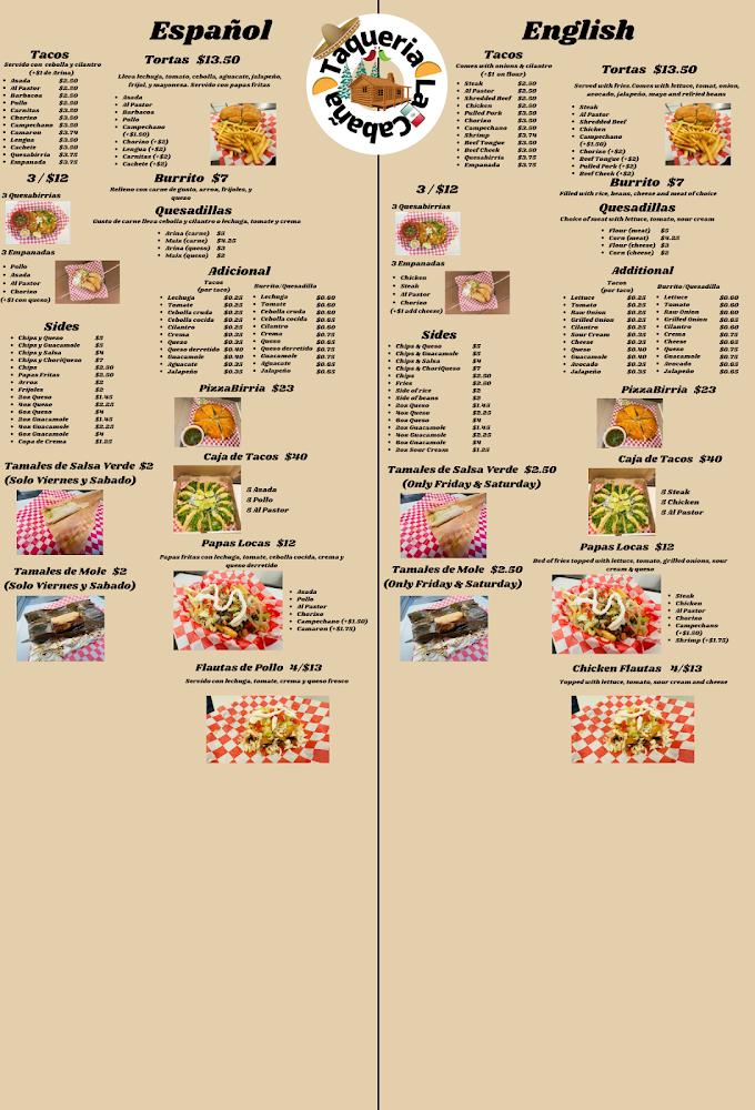 Taqueria La Cabana Menu image 1